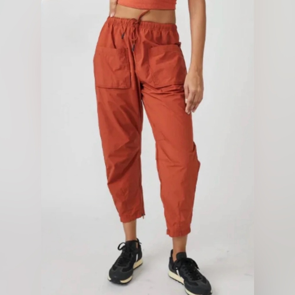Free People Movement Well Played Pants with Cargo Pockets in Burnt Orange